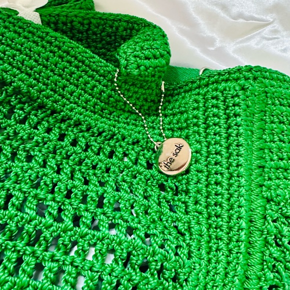 The Sak $99 Belle Large Crochet Handbag Green Lanie Market Tote Purse ST Patrick - Picture 2 of 9